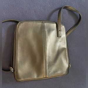 Gianni Bernini Black Leather Crossbody Bag